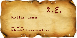 Kollin Emma névjegykártya