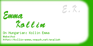 emma kollin business card